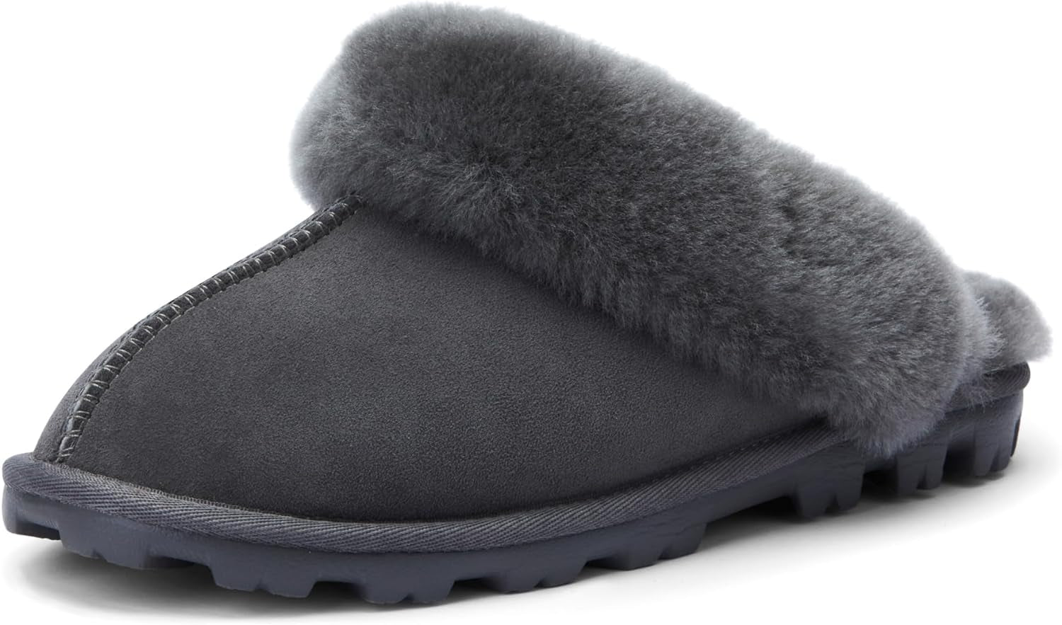 Women'S Genuine Australian Sheepskin Slippers, 100% Shearling, 8Mm Memory-Foam, Hard Bottom Slipper